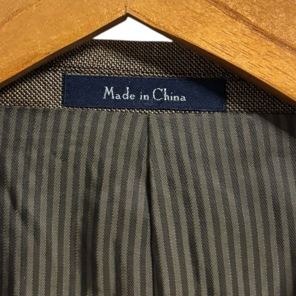 Turnbury Sport Coat Brown Silk Wool Blend Two Button Classic Academic Career 46R